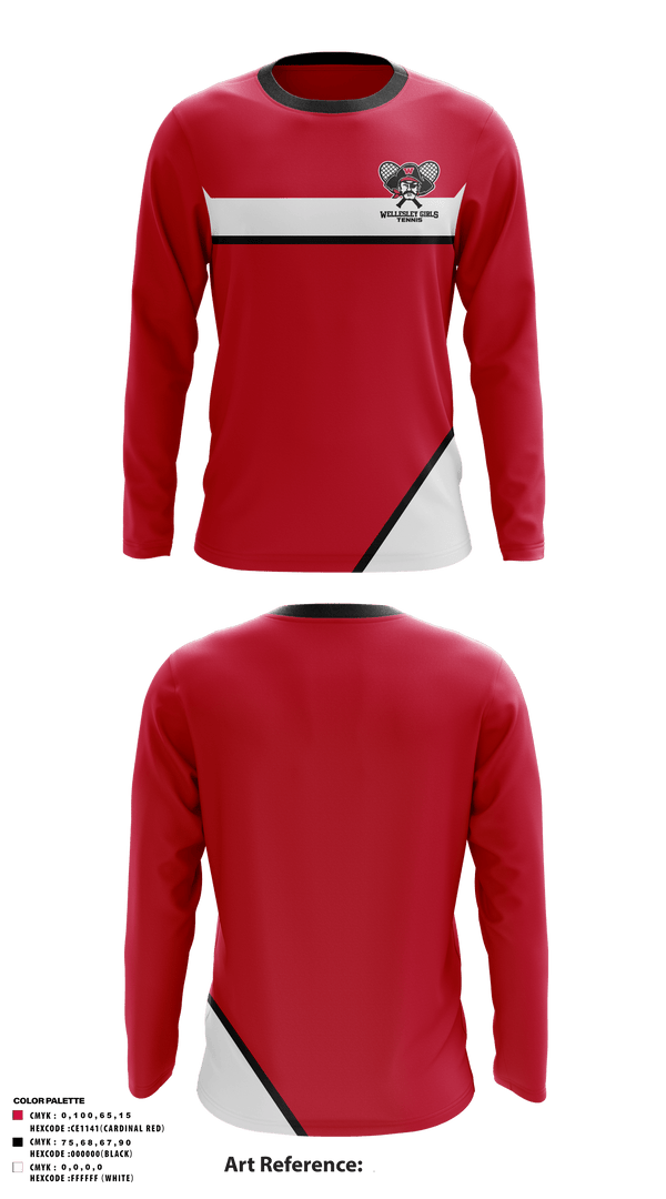 Long Sleeve Performance Shirt, wellesley girls tennis, Tennis, Teamtime, Team time, sublimation, custom sports apparel, team uniforms, spirit wear, spiritwear, sports uniforms, custom shirts, team store, custom team store, fundraiser sports, apparel fundraiser