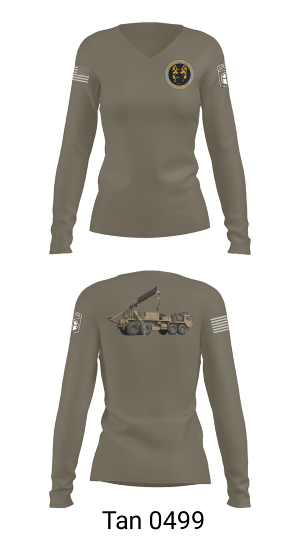 Women's Long Sleeve Vneck Shirt, , Army, Teamtime, Team time, sublimation, custom sports apparel, team uniforms, spirit wear, spiritwear, sports uniforms, custom shirts, team store, custom team store, fundraiser sports, apparel fundraiser