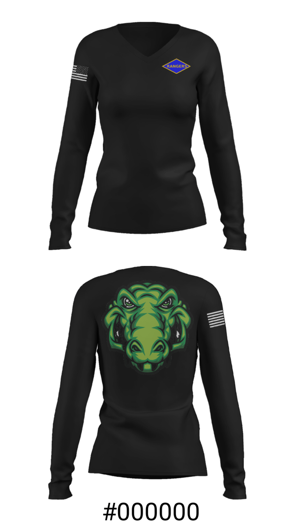 Women's Long Sleeve Vneck Shirt, , Army, Teamtime, Team time, sublimation, custom sports apparel, team uniforms, spirit wear, spiritwear, sports uniforms, custom shirts, team store, custom team store, fundraiser sports, apparel fundraiser