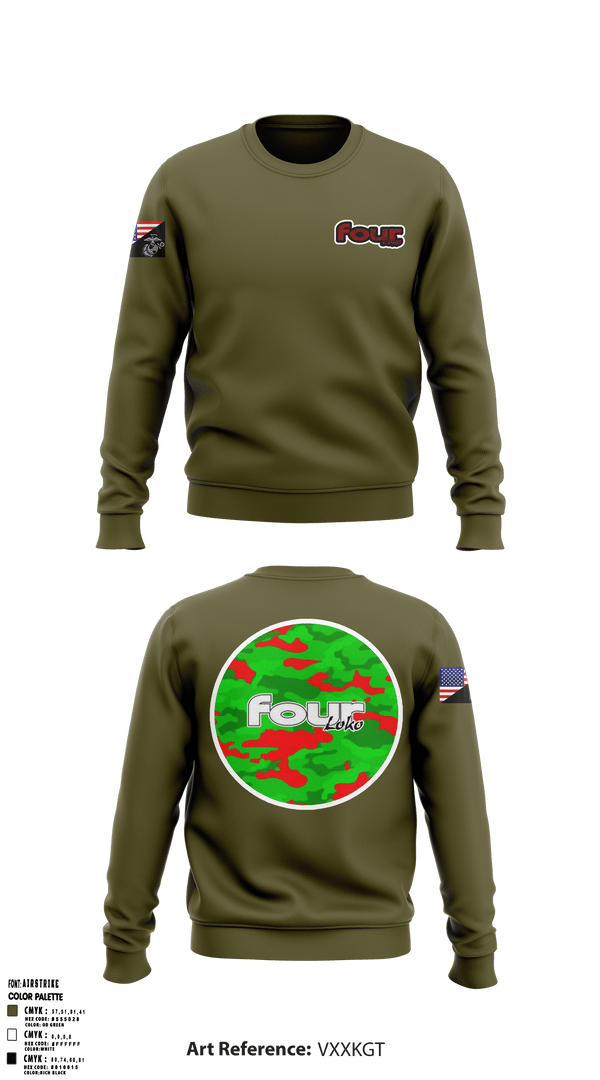 Crew Neck Sweatshirt, , Marines, Teamtime, Team time, sublimation, custom sports apparel, team uniforms, spirit wear, spiritwear, sports uniforms, custom shirts, team store, custom team store, fundraiser sports, apparel fundraiser
