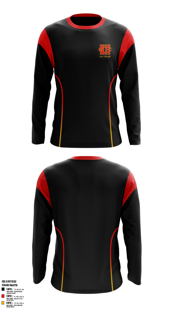 Long Sleeve Performance Shirt, North College Hill High School Basketball, Women's Basketball, Teamtime, Team time, sublimation, custom sports apparel, team uniforms, spirit wear, spiritwear, sports uniforms, custom shirts, team store, custom team store, fundraiser sports, apparel fundraiser