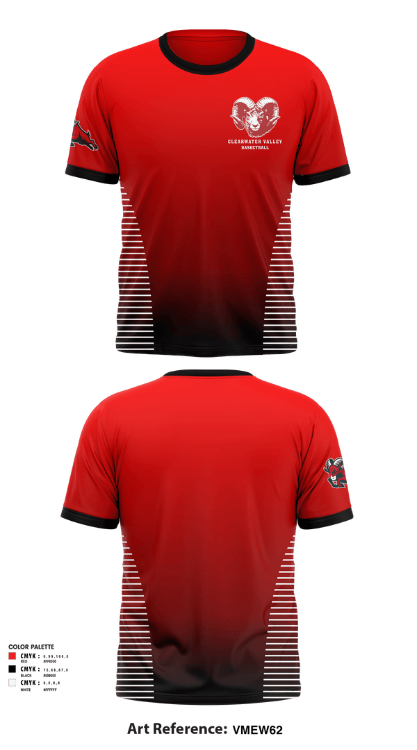 Short Sleeve Performance Shirt, Clearwater Valley High School Basketball, Men's Basketball, Teamtime, Team time, sublimation, custom sports apparel, team uniforms, spirit wear, spiritwear, sports uniforms, custom shirts, team store, custom team store, fundraiser sports, apparel fundraiser