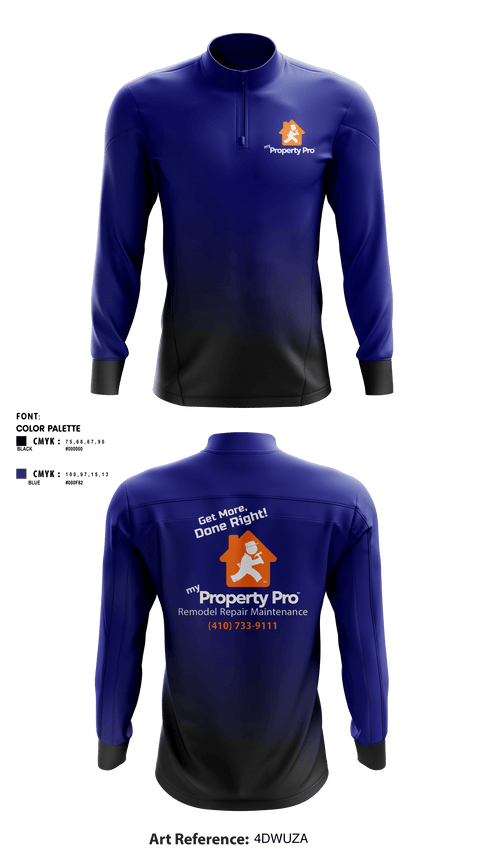 Quarter Zip Jacket, My Property ProMy Property Pro, , Teamtime, Team time, sublimation, custom sports apparel, team uniforms, spirit wear, spiritwear, sports uniforms, custom shirts, team store, custom team store, fundraiser sports, apparel fundraiser