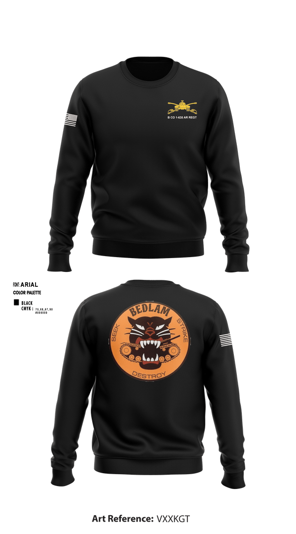 Crew Neck Sweatshirt, HHC 1-635TH AR, National Guard, Teamtime, Team time, sublimation, custom sports apparel, team uniforms, spirit wear, spiritwear, sports uniforms, custom shirts, team store, custom team store, fundraiser sports, apparel fundraiser