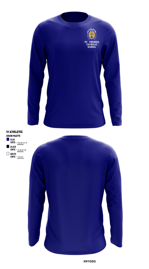 Long Sleeve Performance Shirt, St. Theresa Catholic School, Spirit Store, Teamtime, Team time, sublimation, custom sports apparel, team uniforms, spirit wear, spiritwear, sports uniforms, custom shirts, team store, custom team store, fundraiser sports, apparel fundraiser