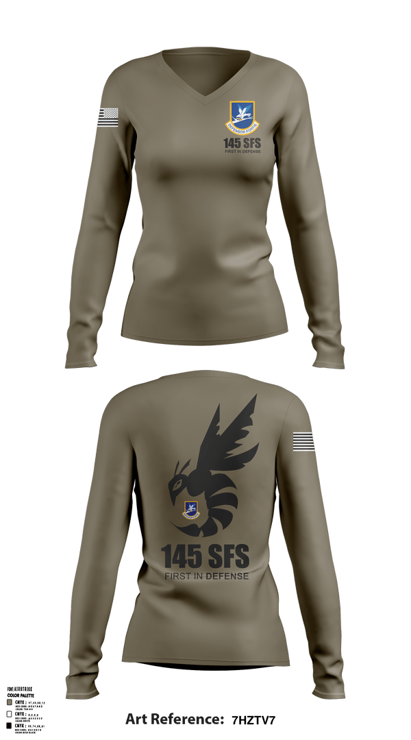 Women's Long Sleeve Vneck Shirt, , Air Force, Teamtime, Team time, sublimation, custom sports apparel, team uniforms, spirit wear, spiritwear, sports uniforms, custom shirts, team store, custom team store, fundraiser sports, apparel fundraiser