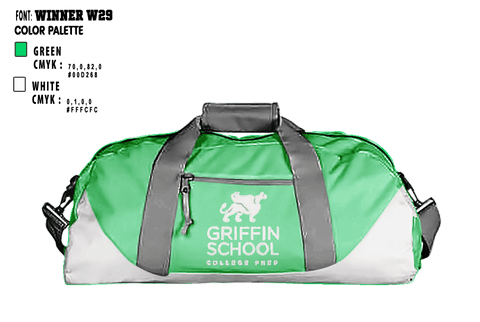 Duffle Bag, Griffin School, Spirit Store, Teamtime, Team time, sublimation, custom sports apparel, team uniforms, spirit wear, spiritwear, sports uniforms, custom shirts, team store, custom team store, fundraiser sports, apparel fundraiser
