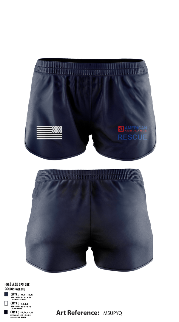 Ranger Panties, American Ambulance Rescue, , Teamtime, Team time, sublimation, custom sports apparel, team uniforms, spirit wear, spiritwear, sports uniforms, custom shirts, team store, custom team store, fundraiser sports, apparel fundraiser