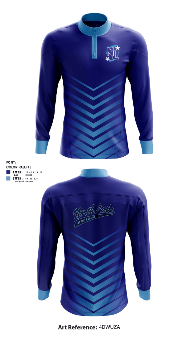 Quarter Zip Jacket, North Lake Little League, Spirit Store, Teamtime, Team time, sublimation, custom sports apparel, team uniforms, spirit wear, spiritwear, sports uniforms, custom shirts, team store, custom team store, fundraiser sports, apparel fundraiser