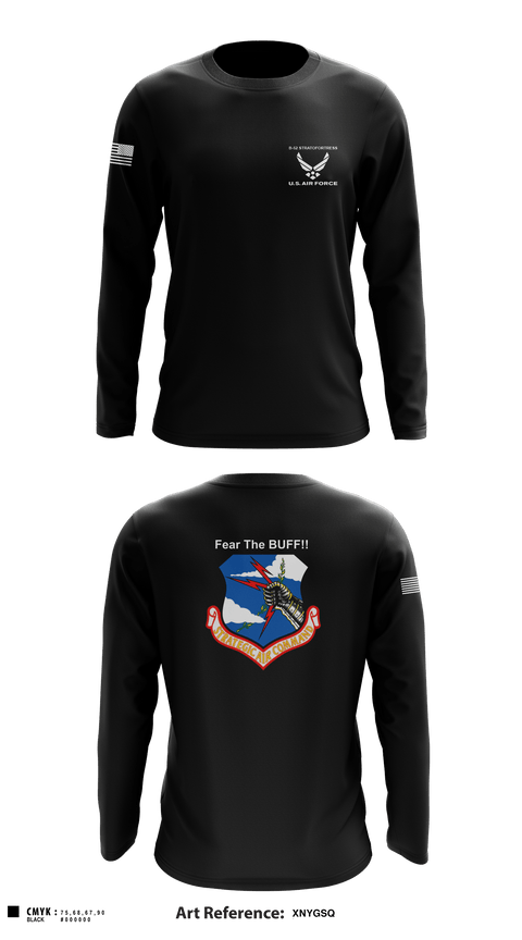 Long Sleeve Performance Shirt, 11th Bomb Sqadron, Air Force, Teamtime, Team time, sublimation, custom sports apparel, team uniforms, spirit wear, spiritwear, sports uniforms, custom shirts, team store, custom team store, fundraiser sports, apparel fundraiser