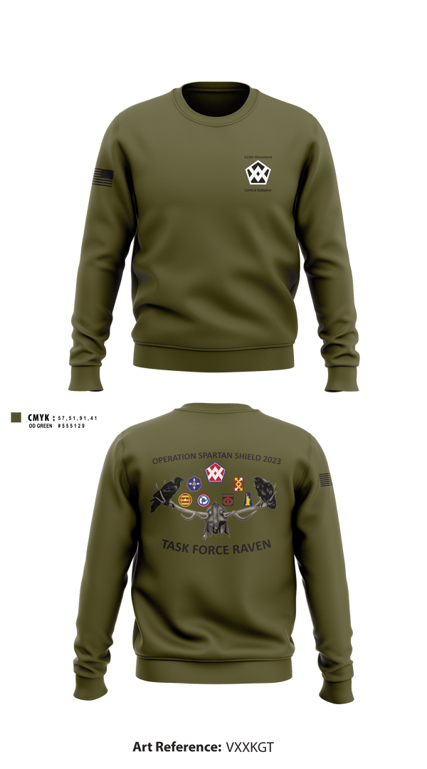 Crew Neck Sweatshirt, , Army, Teamtime, Team time, sublimation, custom sports apparel, team uniforms, spirit wear, spiritwear, sports uniforms, custom shirts, team store, custom team store, fundraiser sports, apparel fundraiser