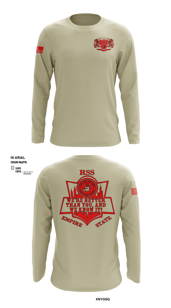 Long Sleeve Performance Shirt, RSS EMPIRE STATE, Marines, Teamtime, Team time, sublimation, custom sports apparel, team uniforms, spirit wear, spiritwear, sports uniforms, custom shirts, team store, custom team store, fundraiser sports, apparel fundraiser