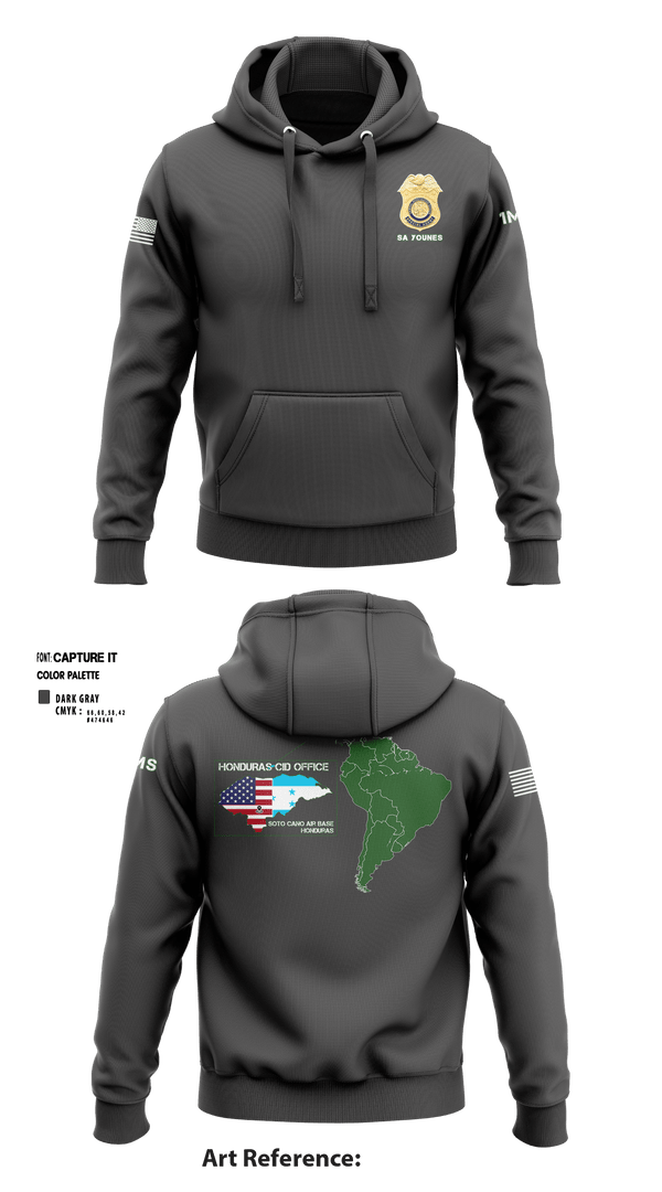 Hoodie, Honduras CID Office, Army, Teamtime, Team time, sublimation, custom sports apparel, team uniforms, spirit wear, spiritwear, sports uniforms, custom shirts, team store, custom team store, fundraiser sports, apparel fundraiser