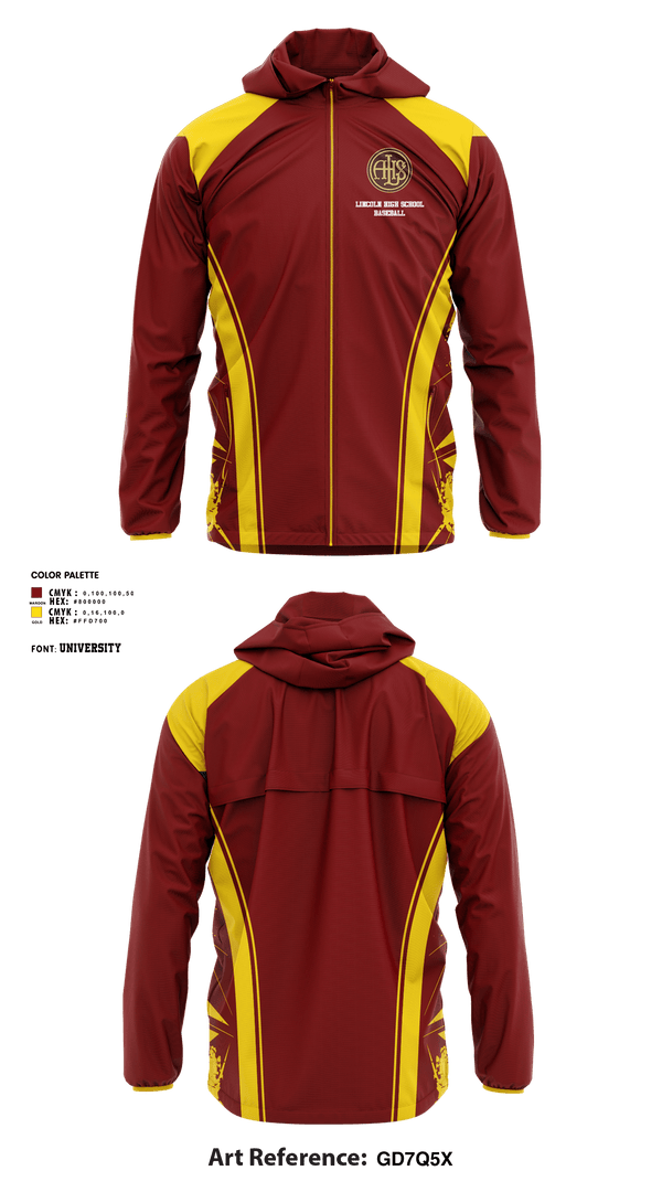 Windbreaker, Lincoln High School Baseball, Baseball, Teamtime, Team time, sublimation, custom sports apparel, team uniforms, spirit wear, spiritwear, sports uniforms, custom shirts, team store, custom team store, fundraiser sports, apparel fundraiser