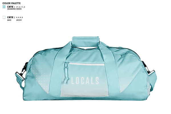 Duffle Bag, Locals, Men's Basketball, Teamtime, Team time, sublimation, custom sports apparel, team uniforms, spirit wear, spiritwear, sports uniforms, custom shirts, team store, custom team store, fundraiser sports, apparel fundraiser