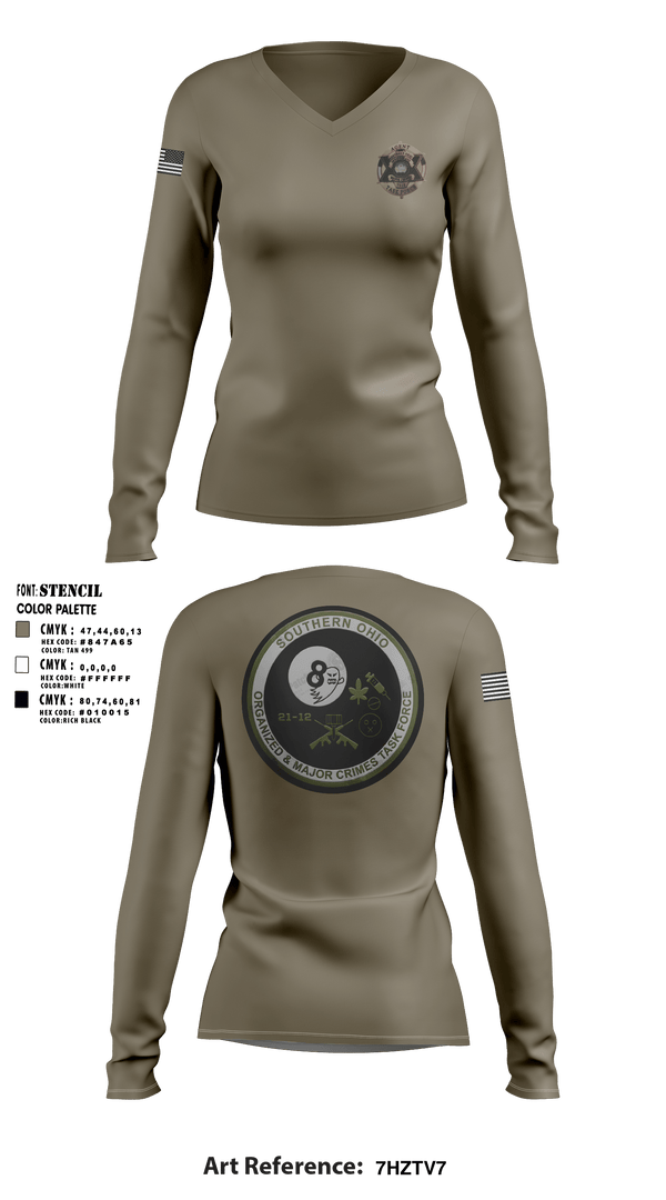 Women's Long Sleeve Vneck Shirt, , Police, Teamtime, Team time, sublimation, custom sports apparel, team uniforms, spirit wear, spiritwear, sports uniforms, custom shirts, team store, custom team store, fundraiser sports, apparel fundraiser