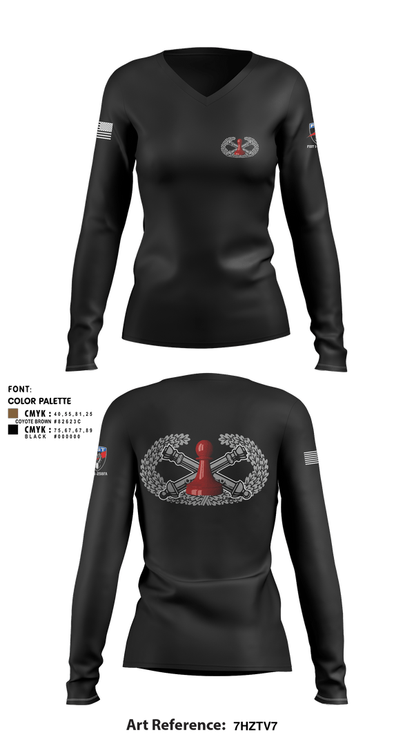 Women's Long Sleeve Vneck Shirt, , National Guard, Teamtime, Team time, sublimation, custom sports apparel, team uniforms, spirit wear, spiritwear, sports uniforms, custom shirts, team store, custom team store, fundraiser sports, apparel fundraiser