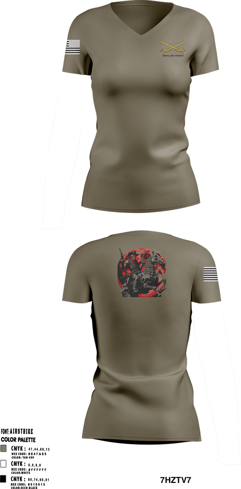 Women's Short Sleeve Vneck Shirt, Outlaw troop, Army, Teamtime, Team time, sublimation, custom sports apparel, team uniforms, spirit wear, spiritwear, sports uniforms, custom shirts, team store, custom team store, fundraiser sports, apparel fundraiser