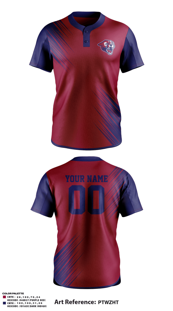 Two Button Softball Jersey, Perry High School Softball, Softball, Teamtime, Team time, sublimation, custom sports apparel, team uniforms, spirit wear, spiritwear, sports uniforms, custom shirts, team store, custom team store, fundraiser sports, apparel fundraiser