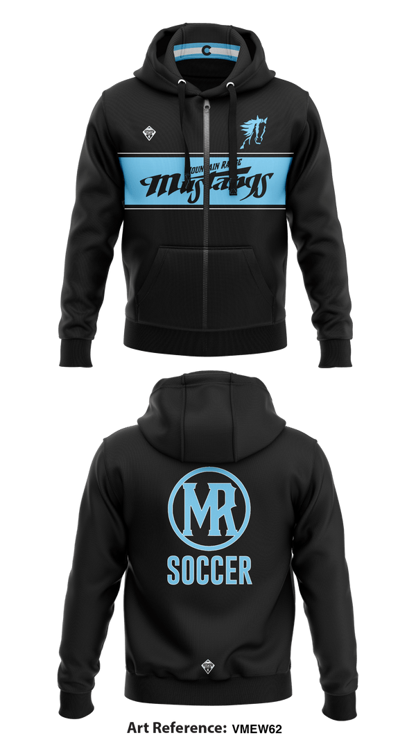 Zip Hoodie, Mountain Range HS Girls Soccer, Women's Soccer, Teamtime, Team time, sublimation, custom sports apparel, team uniforms, spirit wear, spiritwear, sports uniforms, custom shirts, team store, custom team store, fundraiser sports, apparel fundraiser