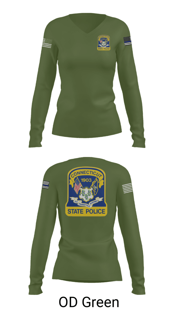 Women's Long Sleeve Vneck Shirt, , Police, Teamtime, Team time, sublimation, custom sports apparel, team uniforms, spirit wear, spiritwear, sports uniforms, custom shirts, team store, custom team store, fundraiser sports, apparel fundraiser