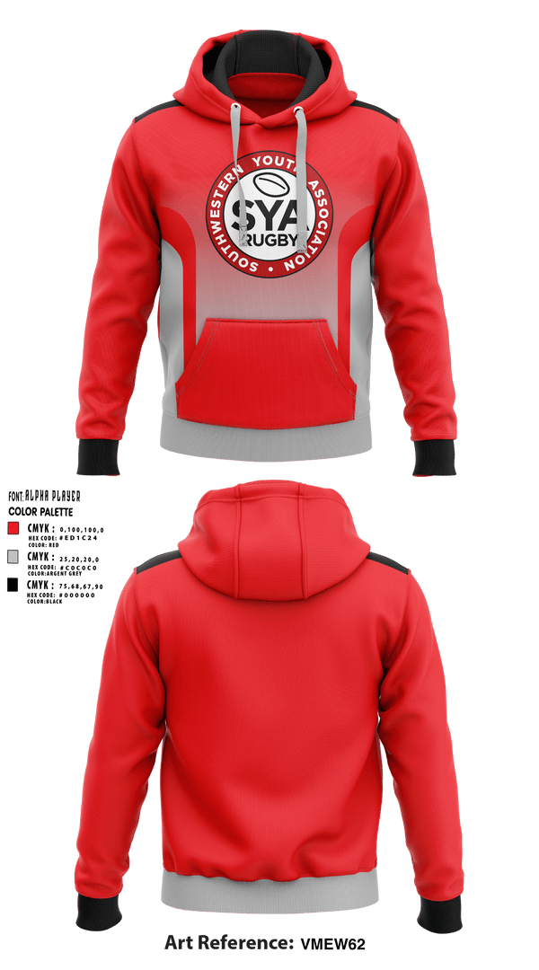 Hoodie, Southwestern Youth Association Rugby, Rugby, Teamtime, Team time, sublimation, custom sports apparel, team uniforms, spirit wear, spiritwear, sports uniforms, custom shirts, team store, custom team store, fundraiser sports, apparel fundraiser