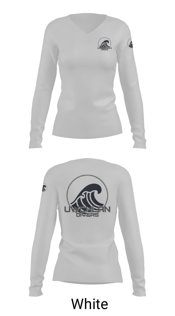 Women's Long Sleeve Vneck Shirt, Divers, Football, Teamtime, Team time, sublimation, custom sports apparel, team uniforms, spirit wear, spiritwear, sports uniforms, custom shirts, team store, custom team store, fundraiser sports, apparel fundraiser
