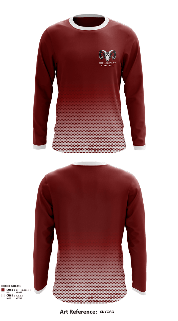 Long Sleeve Performance Shirt, Hill-McCloy High School Basketball, Men's Basketball, Teamtime, Team time, sublimation, custom sports apparel, team uniforms, spirit wear, spiritwear, sports uniforms, custom shirts, team store, custom team store, fundraiser sports, apparel fundraiser