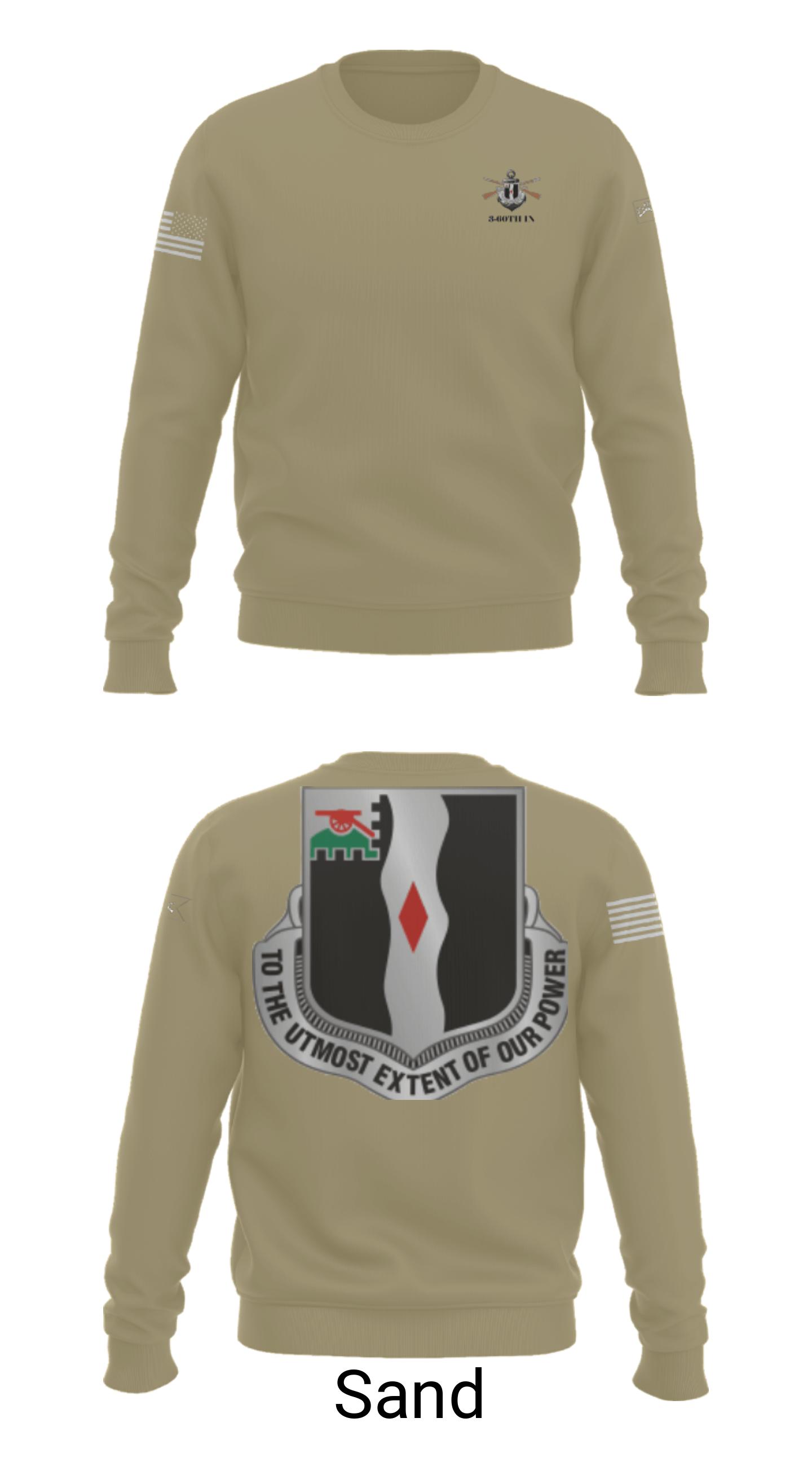 3rd Battalion 60th Infantry Regiment River Raiders 94205182 Crew Neck ...