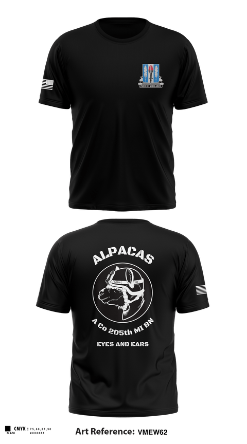 Short Sleeve Performance Shirt, Alpha Company 205th MI BN, Army, Teamtime, Team time, sublimation, custom sports apparel, team uniforms, spirit wear, spiritwear, sports uniforms, custom shirts, team store, custom team store, fundraiser sports, apparel fundraiser