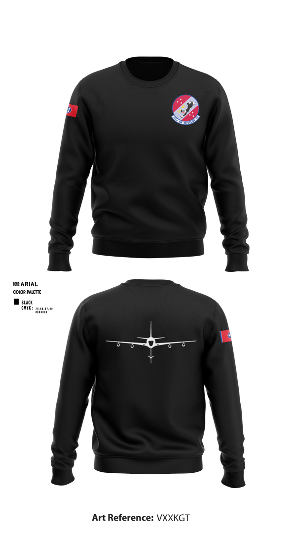 Crew Neck Sweatshirt, 151st Air Refueling Squadron, Air Force, Teamtime, Team time, sublimation, custom sports apparel, team uniforms, spirit wear, spiritwear, sports uniforms, custom shirts, team store, custom team store, fundraiser sports, apparel fundraiser
