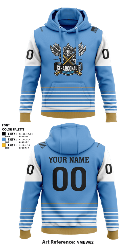 Hoodie, CF-ARGONAUTS, Ice Hockey, Teamtime, Team time, sublimation, custom sports apparel, team uniforms, spirit wear, spiritwear, sports uniforms, custom shirts, team store, custom team store, fundraiser sports, apparel fundraiser