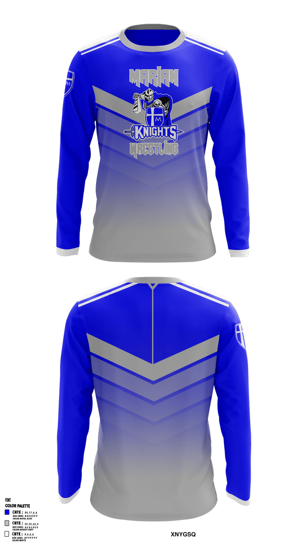 Long Sleeve Performance Shirt, Marian High School Wrestling, Wrestling, Teamtime, Team time, sublimation, custom sports apparel, team uniforms, spirit wear, spiritwear, sports uniforms, custom shirts, team store, custom team store, fundraiser sports, apparel fundraiser