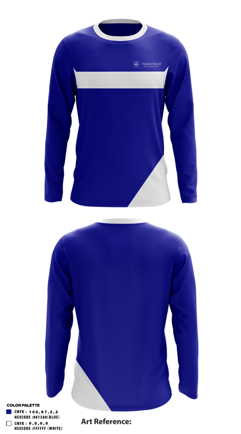 Long Sleeve Performance Shirt, St Basil Academy Of Classical Studies, Spirit Store, Teamtime, Team time, sublimation, custom sports apparel, team uniforms, spirit wear, spiritwear, sports uniforms, custom shirts, team store, custom team store, fundraiser sports, apparel fundraiser