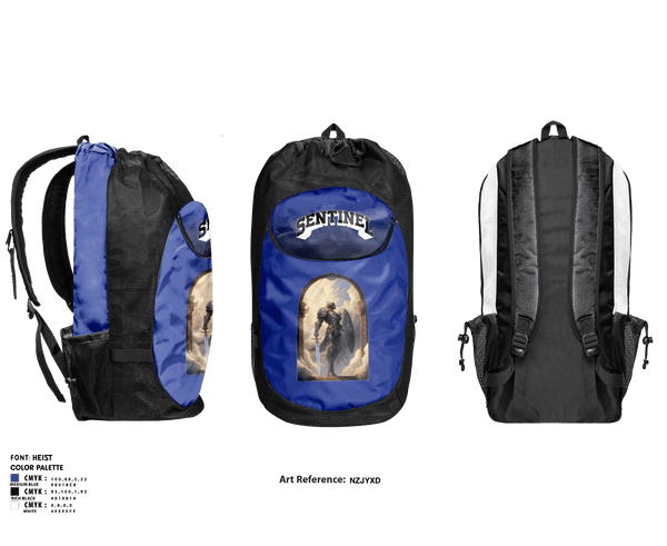 Gear Bag, Sentinels, Men's Basketball, Teamtime, Team time, sublimation, custom sports apparel, team uniforms, spirit wear, spiritwear, sports uniforms, custom shirts, team store, custom team store, fundraiser sports, apparel fundraiser