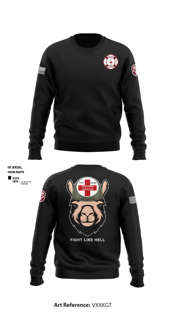 Crew Neck Sweatshirt, WBAMCAlpha Company, WBAMC, Softball, Teamtime, Team time, sublimation, custom sports apparel, team uniforms, spirit wear, spiritwear, sports uniforms, custom shirts, team store, custom team store, fundraiser sports, apparel fundraiser