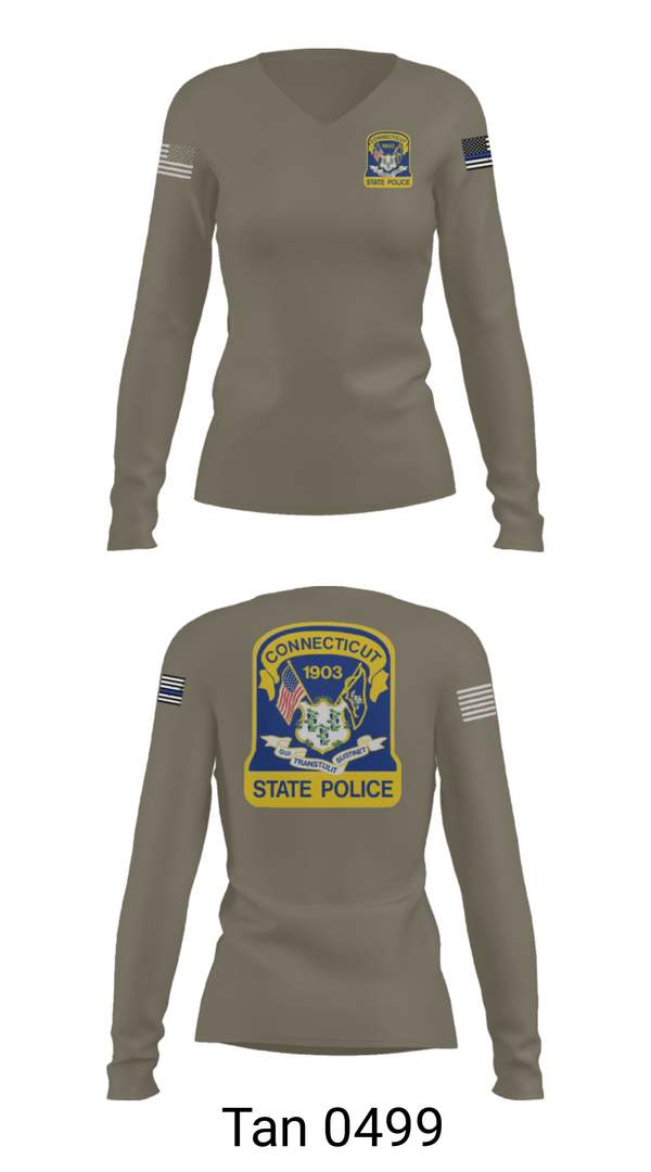 Women's Long Sleeve Vneck Shirt, , Police, Teamtime, Team time, sublimation, custom sports apparel, team uniforms, spirit wear, spiritwear, sports uniforms, custom shirts, team store, custom team store, fundraiser sports, apparel fundraiser