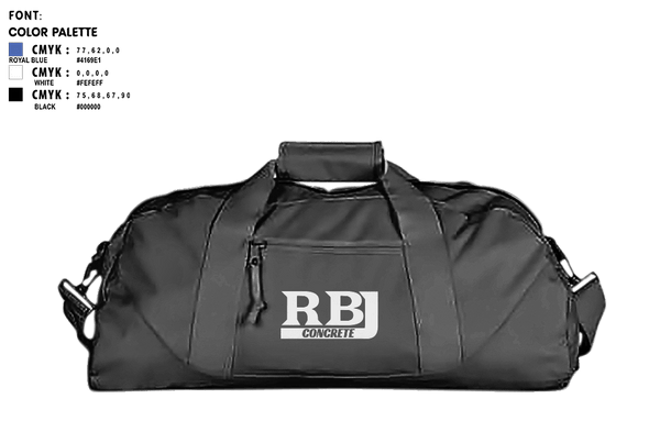 Duffle Bag, RBJ Concrete, , Teamtime, Team time, sublimation, custom sports apparel, team uniforms, spirit wear, spiritwear, sports uniforms, custom shirts, team store, custom team store, fundraiser sports, apparel fundraiser
