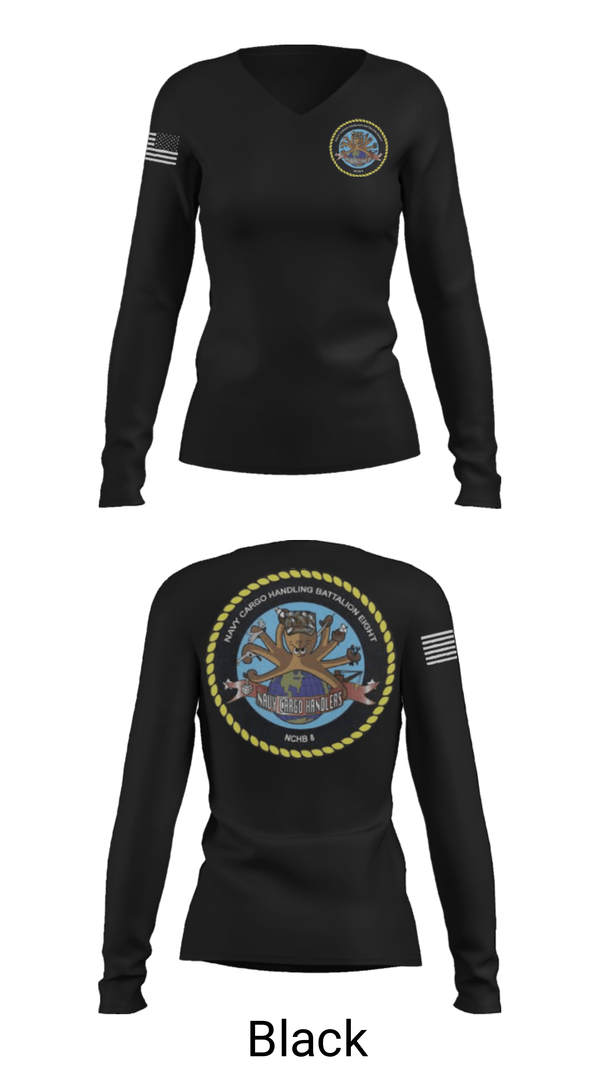 Women's Long Sleeve Vneck Shirt, , Navy, Teamtime, Team time, sublimation, custom sports apparel, team uniforms, spirit wear, spiritwear, sports uniforms, custom shirts, team store, custom team store, fundraiser sports, apparel fundraiser