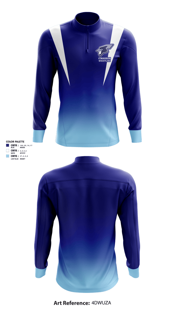 Quarter Zip Jacket, Cimarron High School Wrestling, Wrestling, Teamtime, Team time, sublimation, custom sports apparel, team uniforms, spirit wear, spiritwear, sports uniforms, custom shirts, team store, custom team store, fundraiser sports, apparel fundraiser