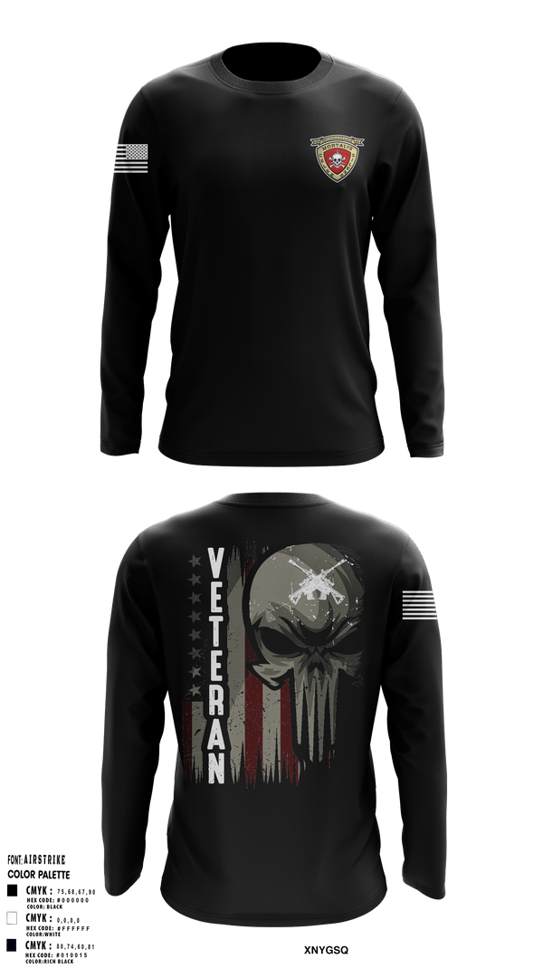 Long Sleeve Performance Shirt, 3d Reconnaissance Batallion, Marines, Teamtime, Team time, sublimation, custom sports apparel, team uniforms, spirit wear, spiritwear, sports uniforms, custom shirts, team store, custom team store, fundraiser sports, apparel fundraiser