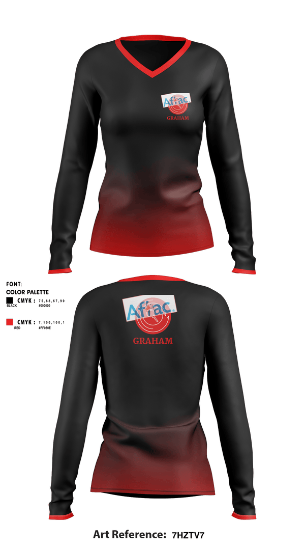 Women's Long Sleeve Vneck Shirt, Graham Legals, , Teamtime, Team time, sublimation, custom sports apparel, team uniforms, spirit wear, spiritwear, sports uniforms, custom shirts, team store, custom team store, fundraiser sports, apparel fundraiser