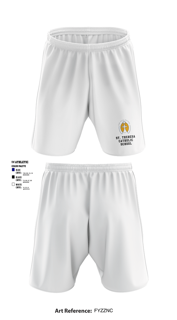 Athletic Shorts With Pockets, St. Theresa Catholic School, Spirit Store, Teamtime, Team time, sublimation, custom sports apparel, team uniforms, spirit wear, spiritwear, sports uniforms, custom shirts, team store, custom team store, fundraiser sports, apparel fundraiser