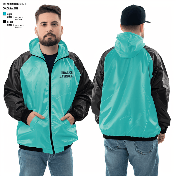 Windbreaker, Dbacks, Baseball, Teamtime, Team time, sublimation, custom sports apparel, team uniforms, spirit wear, spiritwear, sports uniforms, custom shirts, team store, custom team store, fundraiser sports, apparel fundraiser