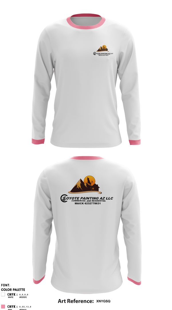 Long Sleeve Performance Shirt, Coyote paintin az llc, , Teamtime, Team time, sublimation, custom sports apparel, team uniforms, spirit wear, spiritwear, sports uniforms, custom shirts, team store, custom team store, fundraiser sports, apparel fundraiser