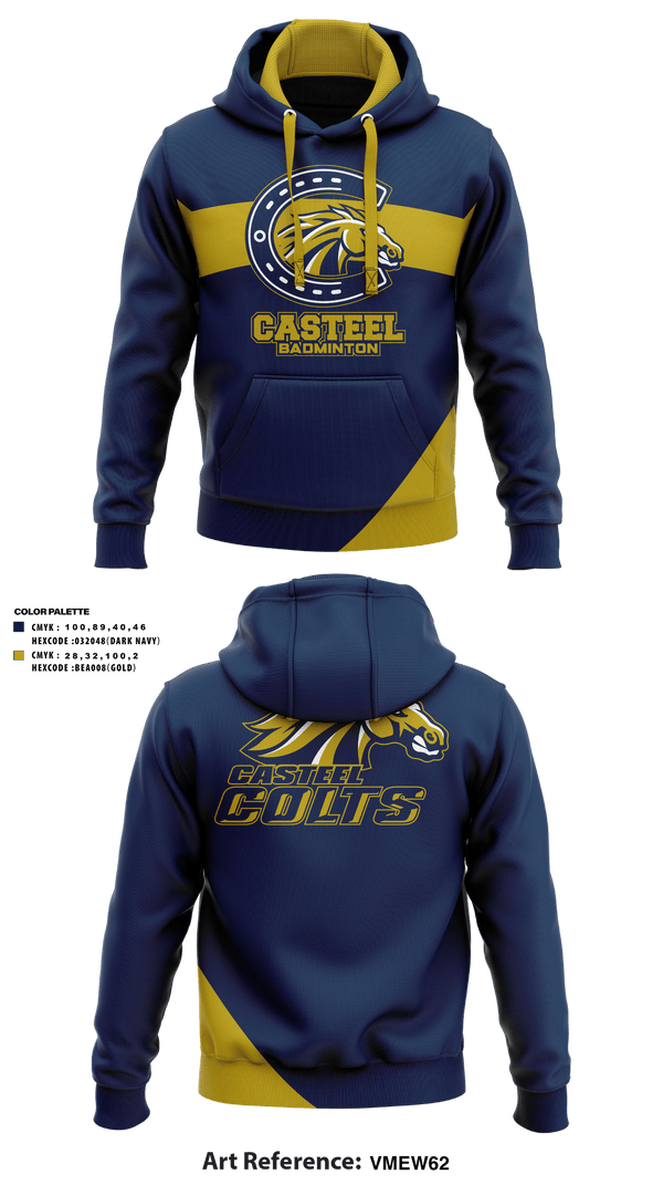 Hoodie, Casteel High School Badminton, Spirit Store, Teamtime, Team time, sublimation, custom sports apparel, team uniforms, spirit wear, spiritwear, sports uniforms, custom shirts, team store, custom team store, fundraiser sports, apparel fundraiser