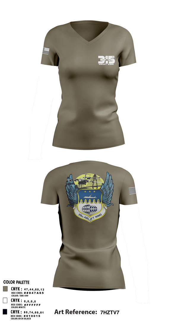 Women's Short Sleeve Vneck Shirt, , Air Force, Teamtime, Team time, sublimation, custom sports apparel, team uniforms, spirit wear, spiritwear, sports uniforms, custom shirts, team store, custom team store, fundraiser sports, apparel fundraiser