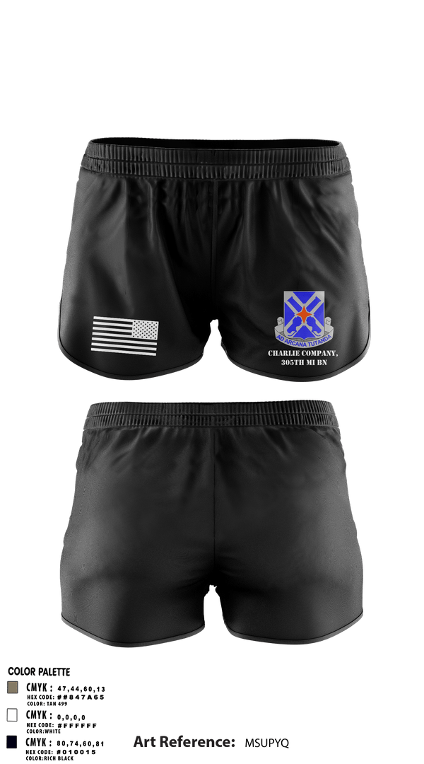 Track Shorts, Charlie Company, 305th MI BN, , Teamtime, Team time, sublimation, custom sports apparel, team uniforms, spirit wear, spiritwear, sports uniforms, custom shirts, team store, custom team store, fundraiser sports, apparel fundraiser