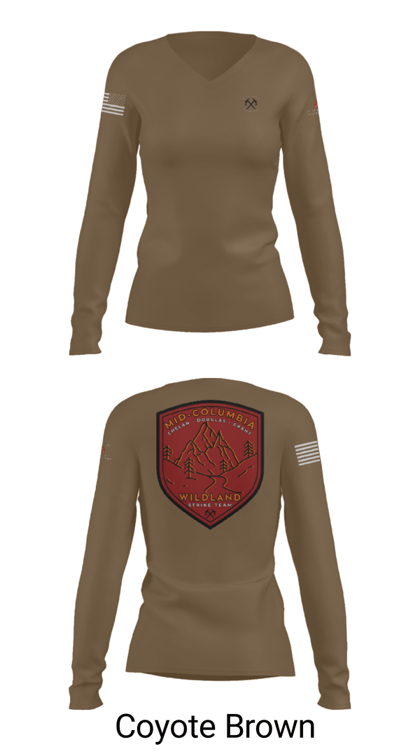 Women's Long Sleeve Vneck Shirt, , Fire Department, Teamtime, Team time, sublimation, custom sports apparel, team uniforms, spirit wear, spiritwear, sports uniforms, custom shirts, team store, custom team store, fundraiser sports, apparel fundraiser