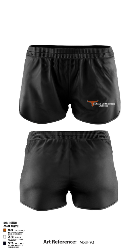 Women's Shorts, Lanier High School Lacrosse, Men's Lacrosse, Teamtime, Team time, sublimation, custom sports apparel, team uniforms, spirit wear, spiritwear, sports uniforms, custom shirts, team store, custom team store, fundraiser sports, apparel fundraiser